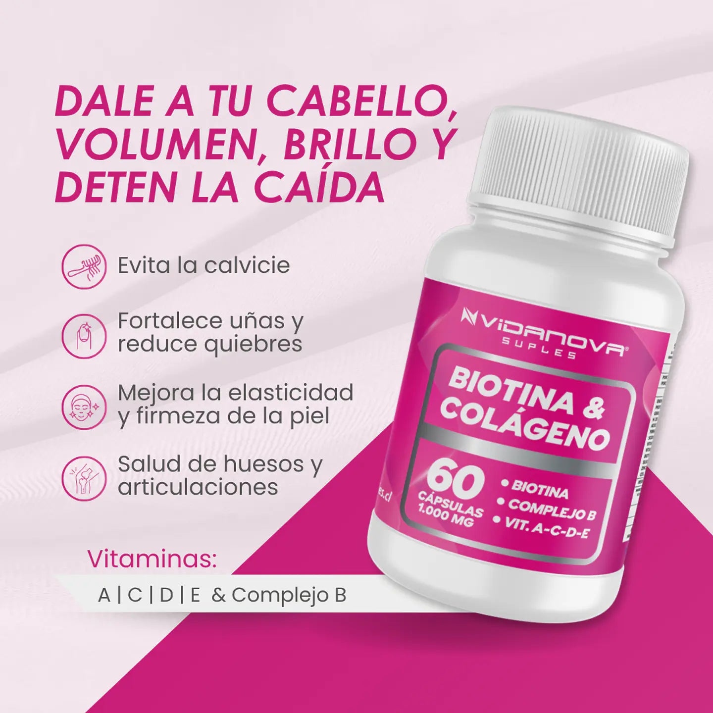 LashNova™ Biotina & Colágeno para Cabello y Pestañas