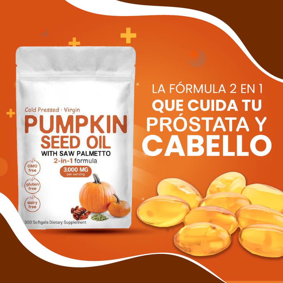 Aceite De Calabaza Y Palmito™ / Fórmula Natural Masculina