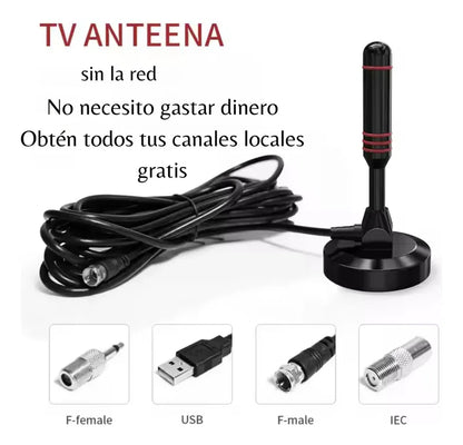 2x1 Antena TV Digital Ultra HD | Más Canales Gratis Sin Internet