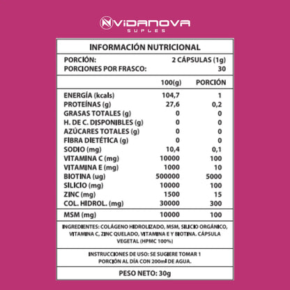LashNova™ Biotina & Colágeno para Cabello y Pestañas