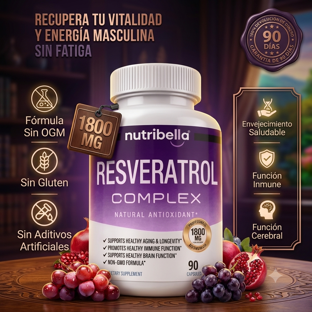 Resveratrol 1800™ | Complejo Antioxidante Premium 90 Cápsulas
